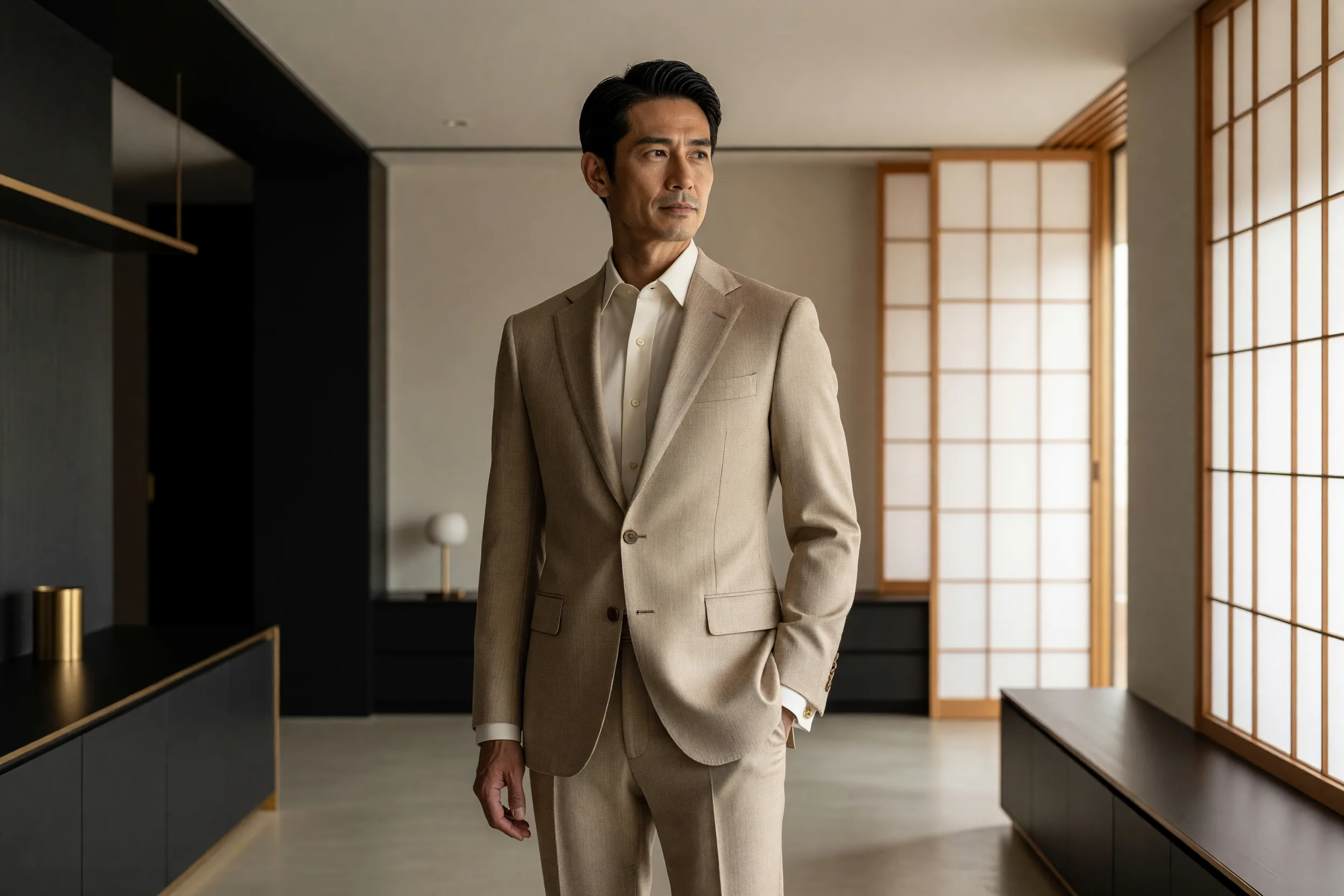 Aurelio Atelier - テーラードスーツを着た男性